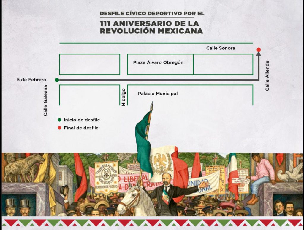 CONVOCA AYUNTAMIENTO A PARTICIPAR EN EL DESFILE CÍVICO DEPORTIVO POR EL 111 ANIVERSARIO DE LA REVOLUCIÓN MEXICANA