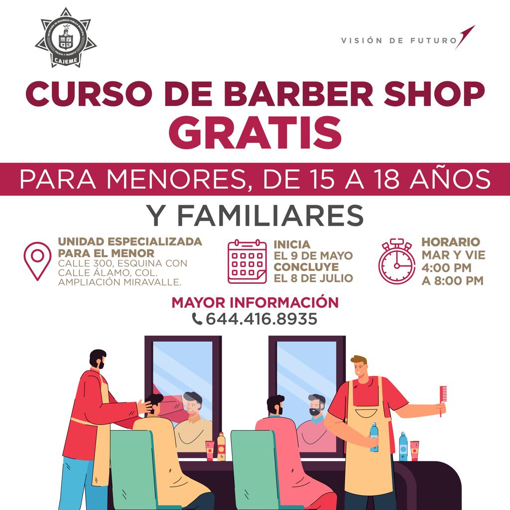 INVITA SSPM A LAS Y LOS JÓVENES DE CAJEME A CURSO GRATUITO DE BARBER SHOP