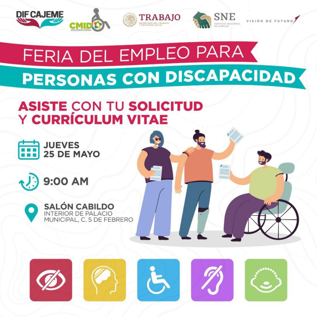 INVITA DIF CAJEME A FERIA DEL EMPLEO PARA PERSONAS CON DISCAPACIDAD