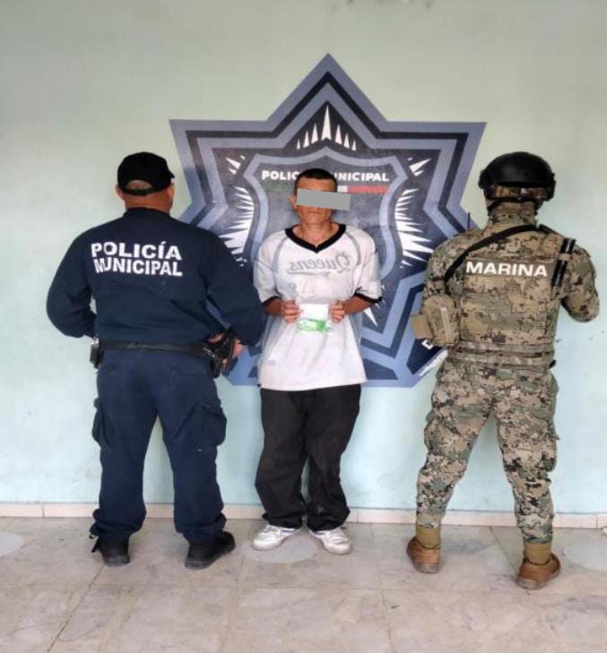 DETIENEN SSPM Y MARINA EN OPERATIVO A SUJETO CON DROGA EN LA MÉXICO