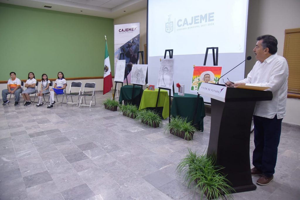 RECONOCE LAMARQUE CANO A NIÑAS Y NIÑOS GANADORES EN CONCURSO DE DIBUJO DE JOSÉ MARÍA LEYVA CAJEME