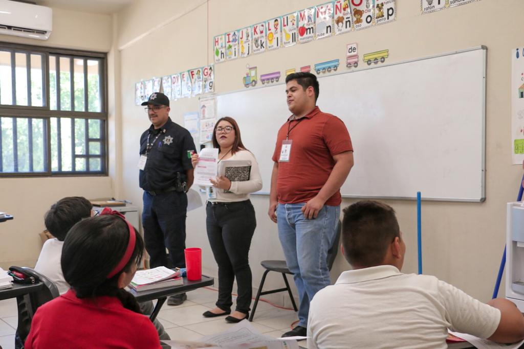 TRABAJA POLICÍA MUNICIPAL EN PREVENCIÓN DEL DELITO EN PUEBLO YAQUI