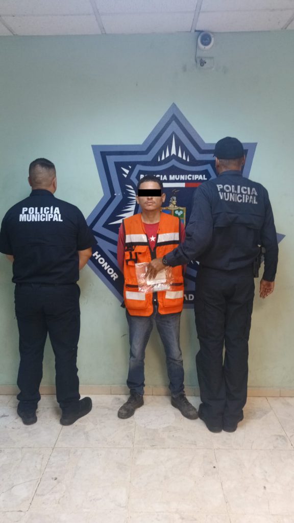 CAPTURA SSPM A SUJETO CON DROGAS EN LA PRIMERO DE MAYO