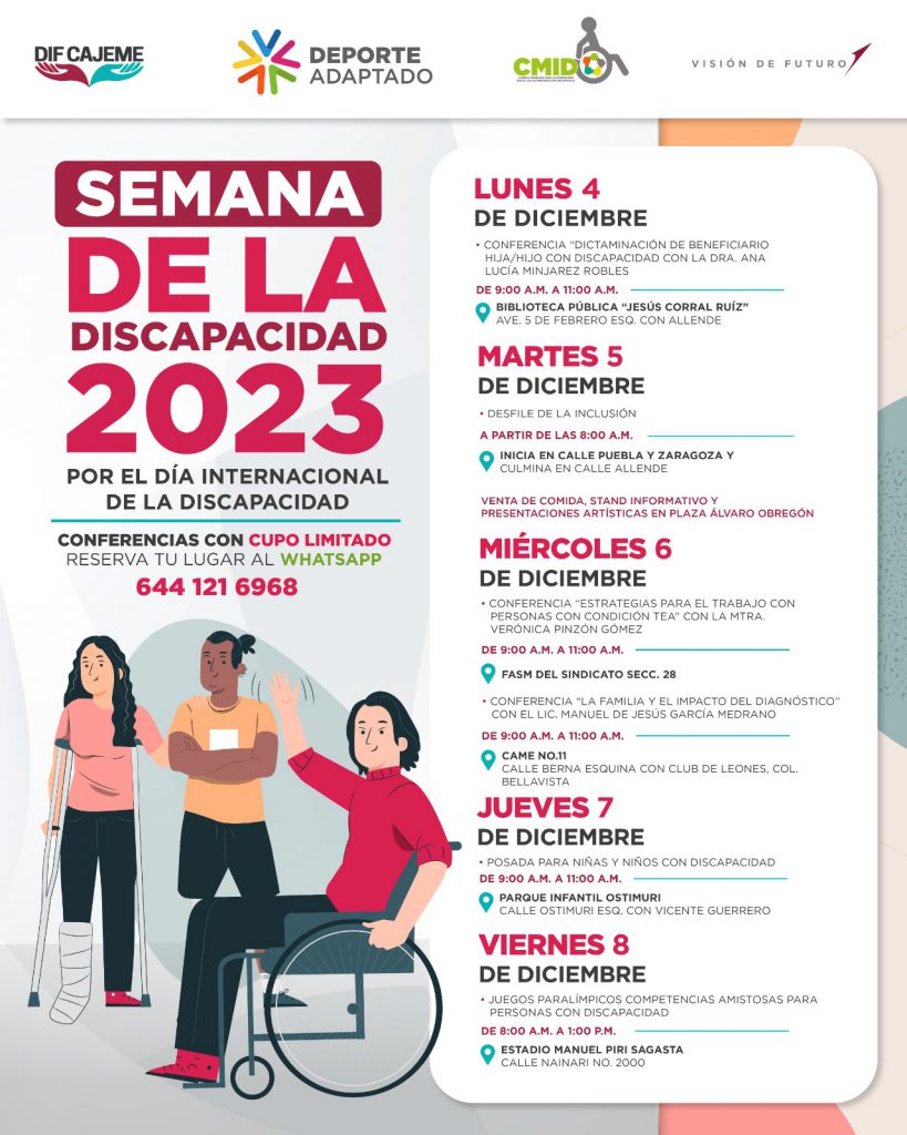 ANUNCIAN SEMANA DE LA DISCAPACIDAD 2023