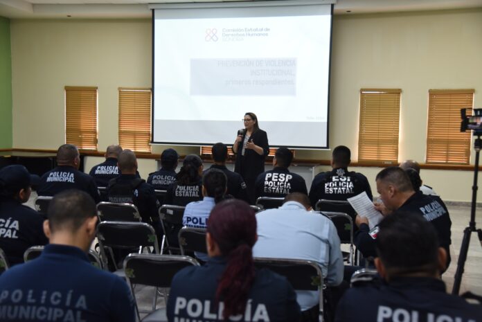 CAPACITAN A POLICÍAS MUNICIPALES, ESTATALES Y GUARDIA NACIONAL SOBRE PREVENCIÓN DE VIOLENCIA INSTITUCIONAL