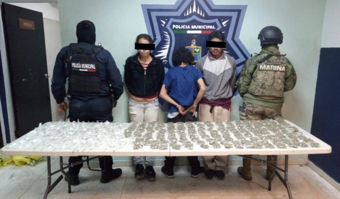 CAPTURA LA SSPM A TRES EN LA PRIMERO DE MAYO CON MARIHUANA Y CRISTAL