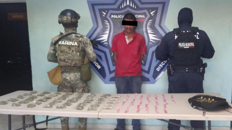 CAPTURA SSPM Y MARINA A HOMBRE CON DOSIS DE CRISTAL Y MARIHUANA