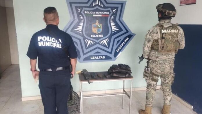 ASEGURA SSPM Y TRES ÓRDENES DE GOBIERNO ARMA DE ALTO PODER Y EQUIPO TÁCTICO