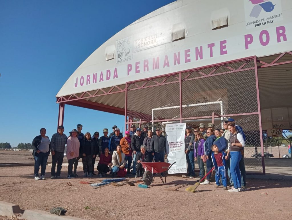 REALIZAN JORNADA DE LIMPIEZA Y PINTURA EN EL ESPACIO PÚBLICO “EL TEJABÁN” DE VILLA BONITA EN CD. OBREGÓN