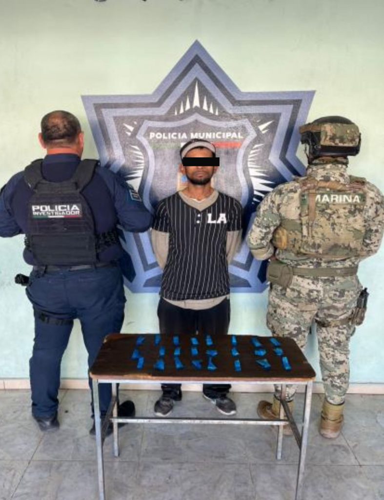 CON DOSIS DE DROGA DETIENEN A HOMBRE EN LA COLONIA CENTRO EN CAJEME